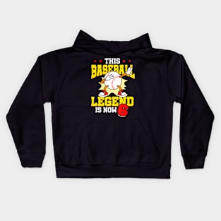 This Baseball Legend Is Now 6 Sports Kid 6Th Birthday Kids Hoodie